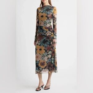 Cleobella Multicolor Floral Long Sleeve Dress